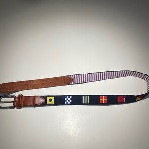 Men’s embroidered Nautical Flag belt